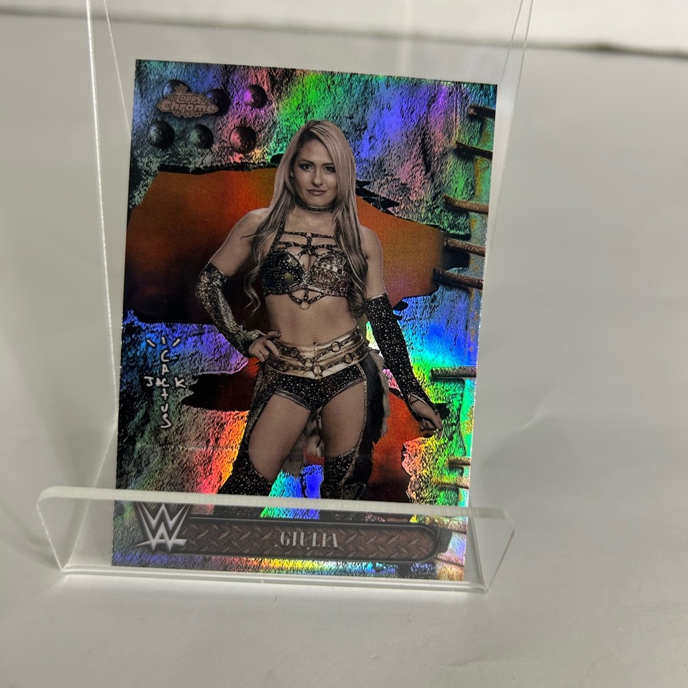 2025 Topps WWE X Cactus Jack Giulia Refractor #58 Wrestling Card